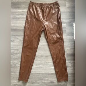 Faux leather pants